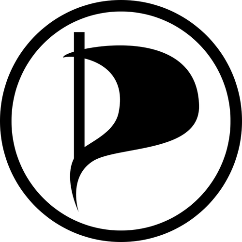 Piraat partijen logo vector tekening