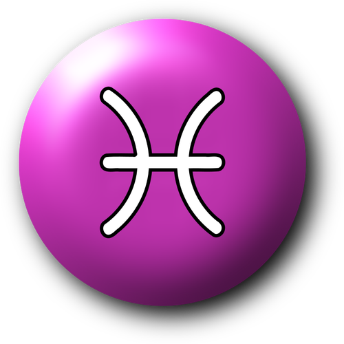 Símbolo de Pisces violeta