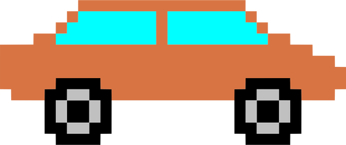 orange pixel car