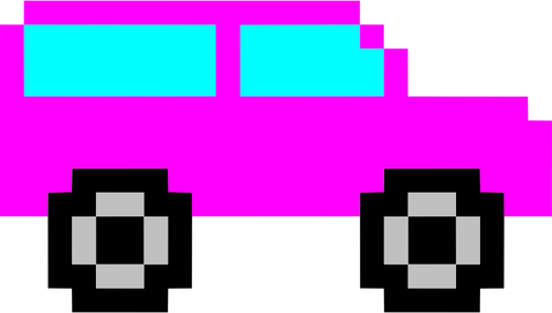 Pink pixel car