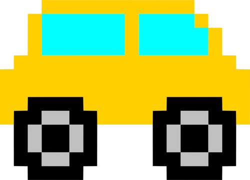 Car cartoon żółty