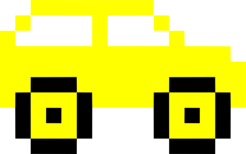 Coche amarillo pixel