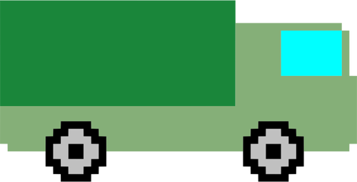 Pixel art vrachtwagen