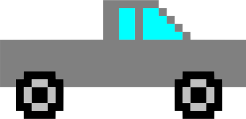 Grå pixel lastbil