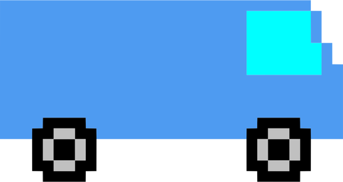 Sininen pakettiauto