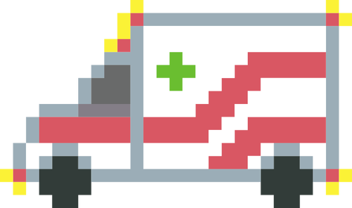 Pixel konst ambulans