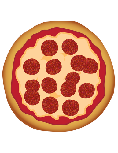 意大利辣香肠披萨矢量图