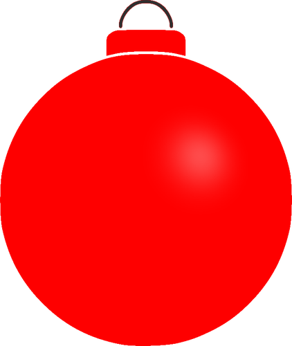 Effen rood bauble