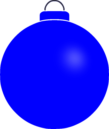 Plain blå julgranskula