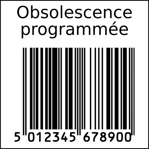 Obsolescencia programada prediseñadas de código de barras