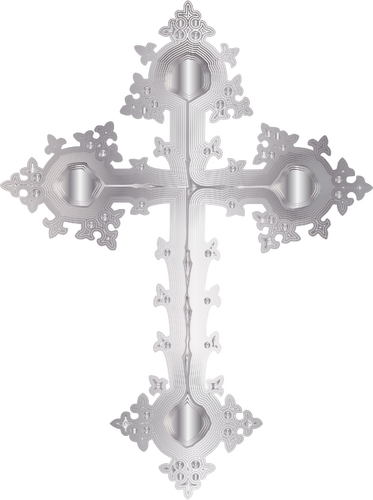 Platinum ornate cross