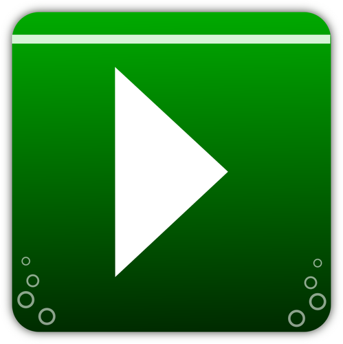 Pictogramă verde pentru playere audio