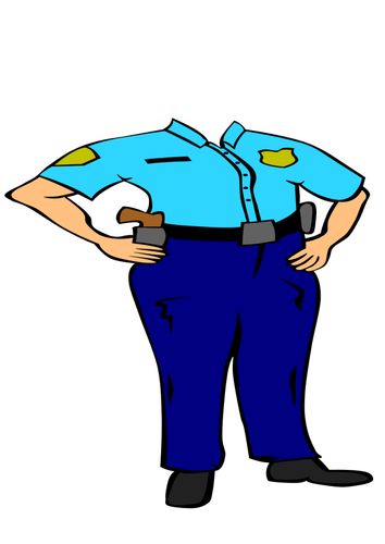 Headless police officer vector drawing