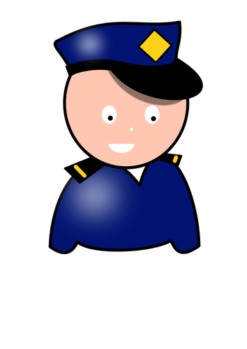 Icône de vecteur policier avatar