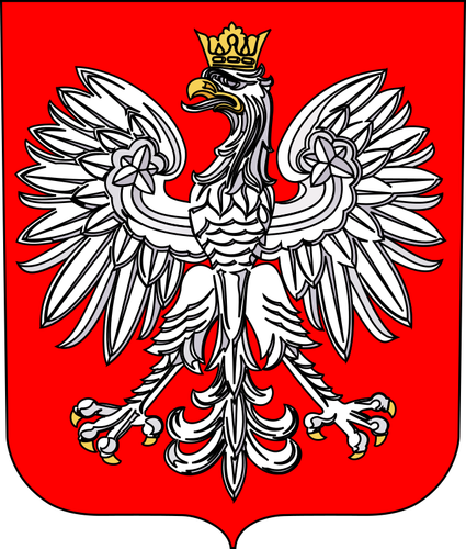 Escudo de gráficos vectoriales de Polonia