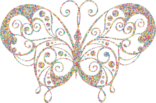 Prydnads färgade butterfly