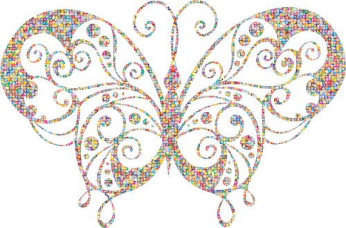 Ornamental colored butterfly