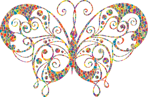 Farget dekorative sommerfugl