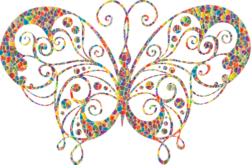 Colored decorative butterfly