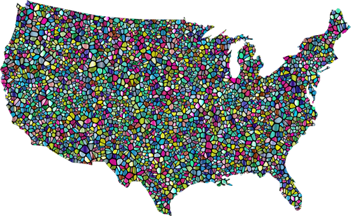 Polyprismatic अमेरिका नक्शा