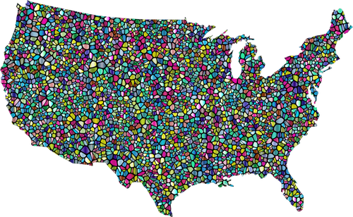 Polyprismatic U.S. mapa