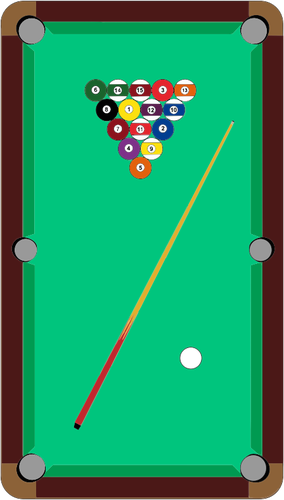 Symbole de vecteur de table de billard