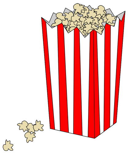 Movie popcorn bag vector image