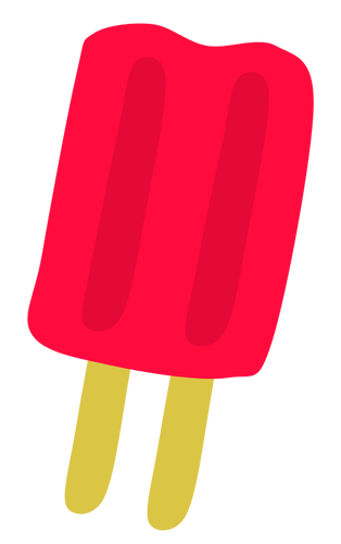 Rote Icecream auf Stick-Vektorgrafik