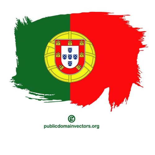 Painted flag of Portugal