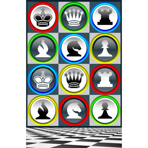 Affisch schack mönster