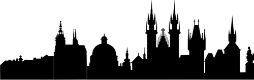 Prague silhouette vector illustration