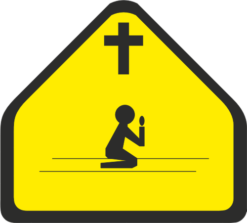 Prayer zone sign vector clip art