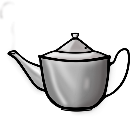 Векторное изображение пропаривания металлический чайник