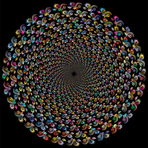 Motif coloré en cercle