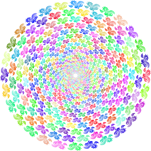 Kleurrijke bloemrijke mandala