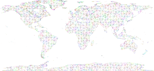 Mapa świata pryzmatyczne