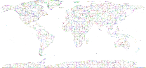 Prismatic world map