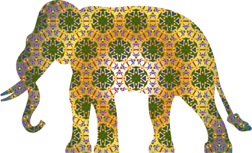 Elefante patrón psicodélico