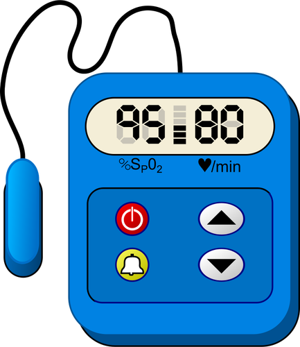 Heart rate monitor device vector clip art
