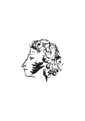 Alexander Pushkin-Porträt-Vektor-ClipArt-Grafik