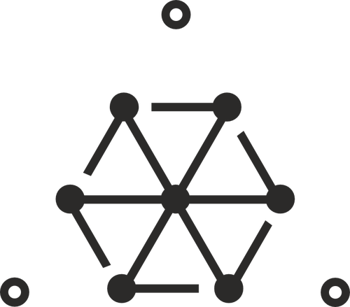 Pythagorejské tetrad znamení vektorový obrázek