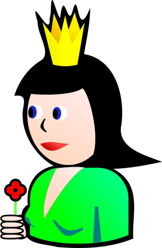 Королева клубов мультфильм векторной графики