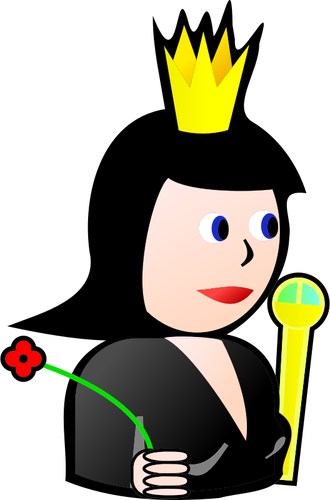 Rainha de espadas em quadrinhos vector imagem