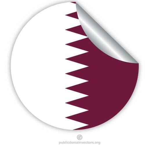 Stiker bendera Qatar