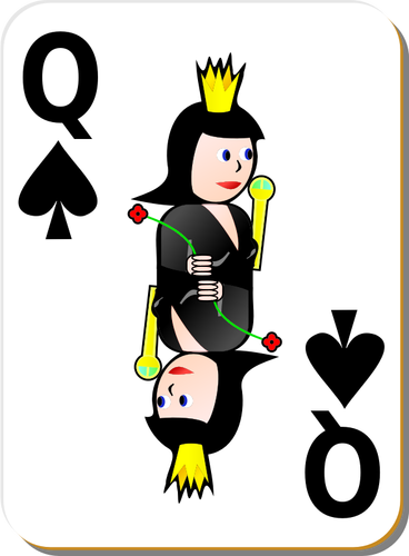 Queen of Spades gaming card vector image