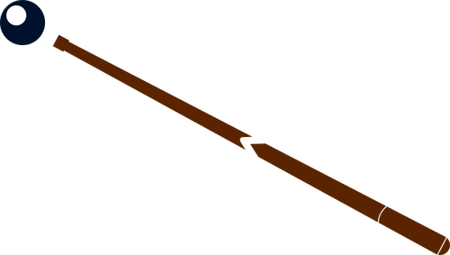 Image de bâton et balle pour jouer au snooker