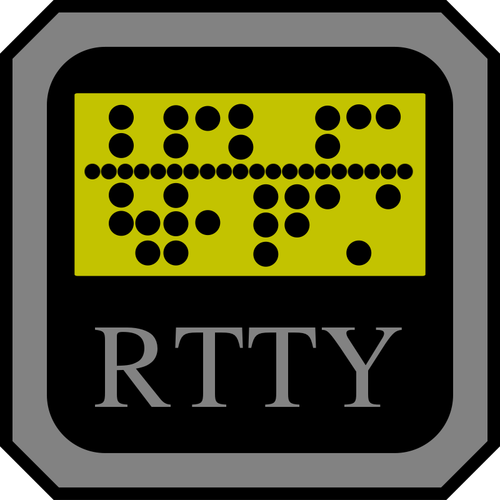 RTTY telex maşină vector Simbol