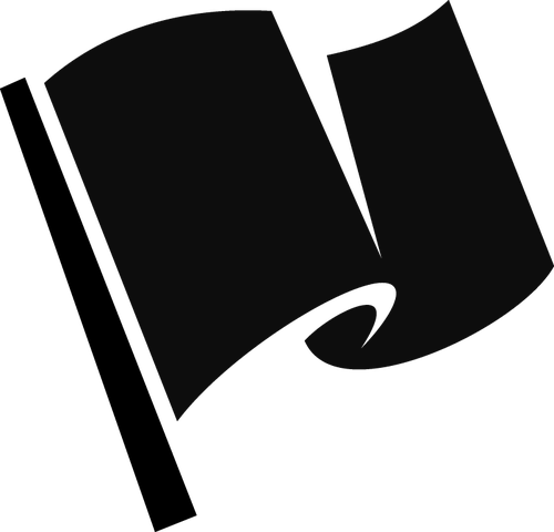 Black racing flag