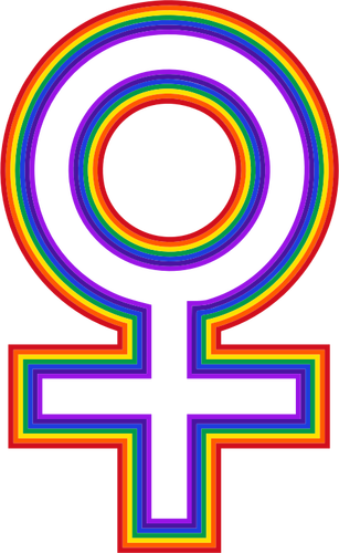 Symbole féminin de l’arc en ciel