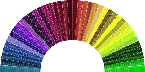 Vector illustration of rainbow spectrum mosaic